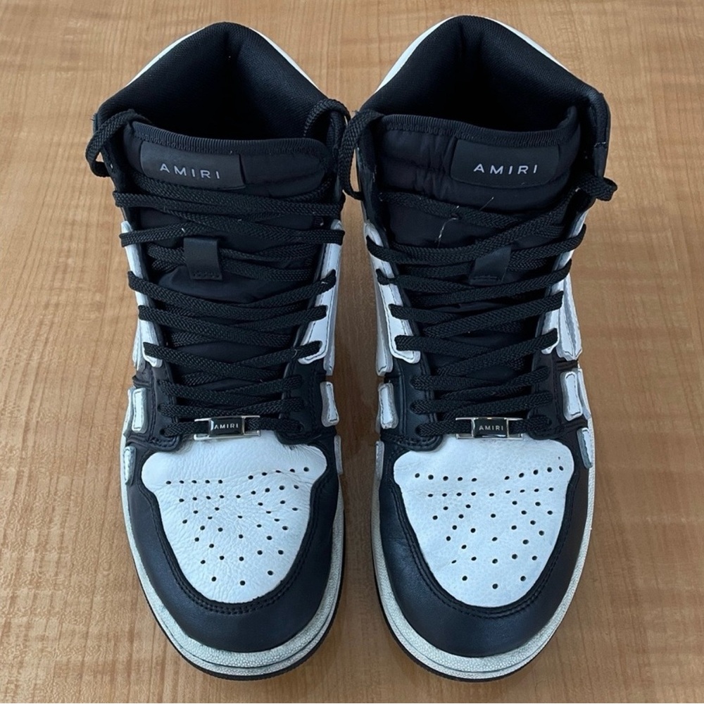 AMIRI Black and White High-Top Sneakers